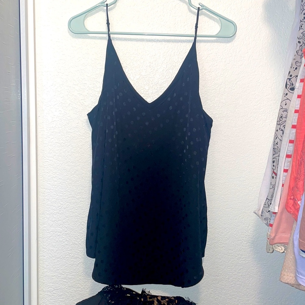 NWT express black polka dot top size medium